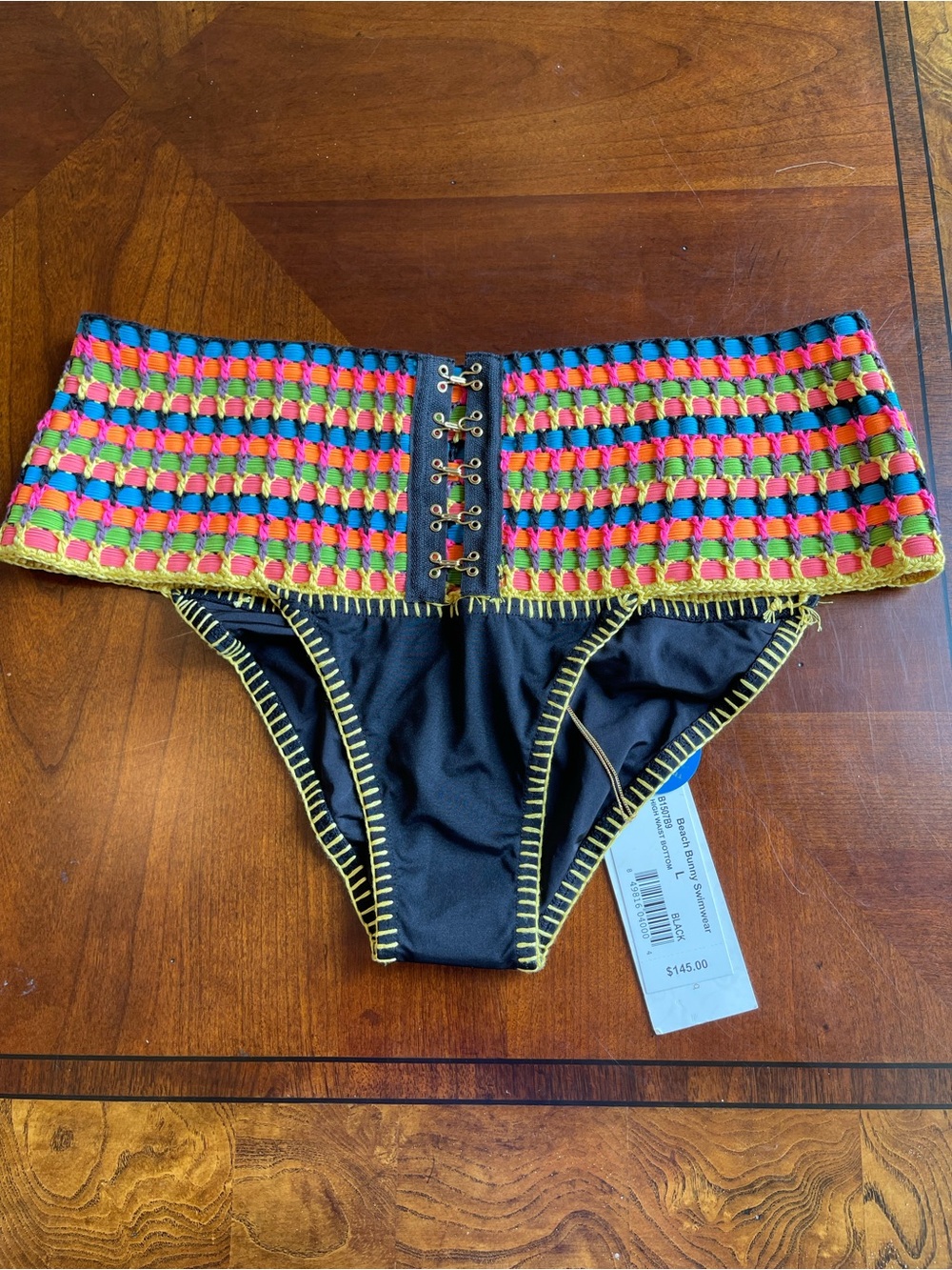 Beach bunny bottoms NWT size L crochet rainbow colors